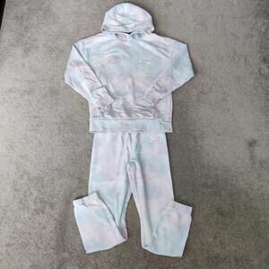 Lazypants Girl's Tie Dye Sweatpants and Hoodie Set Size 10 Years Gorpcore Grunge